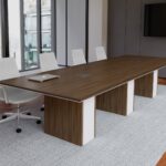 wood conference room table