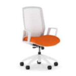 orange and white chair for office